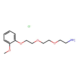 Ethylamine, 2-(2-(2-(o-methoxyphenoxy)ethoxy)ethoxy)-, hydrochloride structure