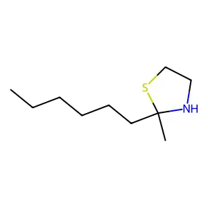2-Hexyl-2-methyl-1,3-thiazolidine structure