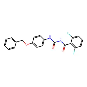 Benzamide, 2,6-difluoro-N-(((4-(phenylmethoxy)phenyl)amino)carbonyl)- structure