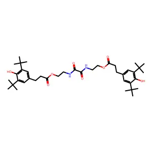 2,2'-Oxamidobis(ethyl 3-(3,5-di-tert-butyl-4-hydroxyphenyl)propionate) structure