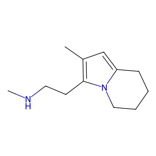 N-methyl-2-(2-methyl-5,6,7,8-tetrahydroindolizin-3-yl)ethanamine structure