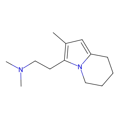 N,N-dimethyl-2-(2-methyl-5,6,7,8-tetrahydroindolizin-3-yl)ethanamine structure
