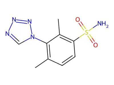 2,4-dimethyl-3-(1H-tetrazol-1-yl)benzenesulfonamide structure