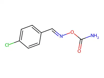 Benzaldehyde, 4-chloro-, O-(aminocarbonyl)oxime structure
