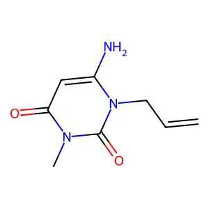 Uracil, 1-allyl-6-amino-3-methyl- structure