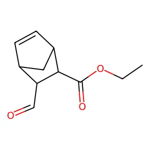 Bicyclo[2.2.1]hept-5-ene-2-carboxylic acid, 3-formyl-, ethyl ester structure