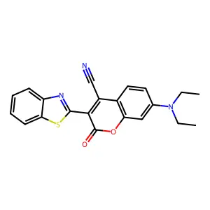 3-(Benzothiazol-2-yl)-7-(diethylamino)-2-oxo-2H-1-benzopyran-4-carbonitrile structure