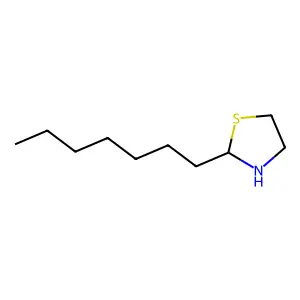 Thiazolidine, 2-heptyl- structure