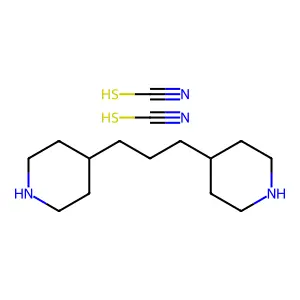 Piperidine, 4,4'-(1,3-propanediyl)bis-, dithiocyanate structure