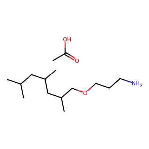 1-Propanamine, 3-[(2,4,6-trimethylheptyl)oxy]-, acetate (1:1) structure