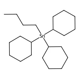 Butyltricyclohexylstannane structure