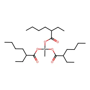 Hexanoic acid, 2-ethyl-, 1,1',1''-(methylsilylidyne) ester structure