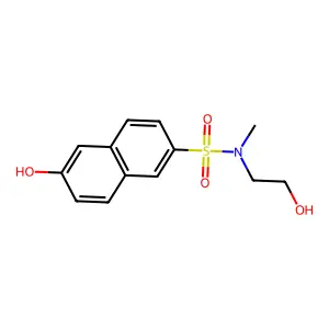 2-Naphthalenesulfonamide, 6-hydroxy-N-(2-hydroxyethyl)-N-methyl- structure