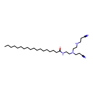 Octadecanamide, N-(2-((2-cyanoethyl)(2-((2-cyanoethyl)amino)ethyl)amino)ethyl)- structure
