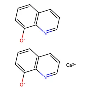 Calcium di(quinolin-8-olate) structure