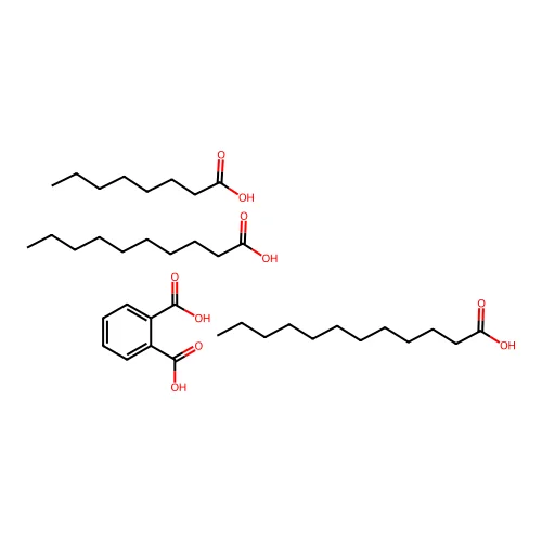 Decanoic acid;dodecanoic acid;octanoic acid;phthalic acid structure