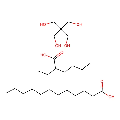 Dodecanoic acid, mixed esters with 2-ethylhexanoic acid and pentaerythritol structure