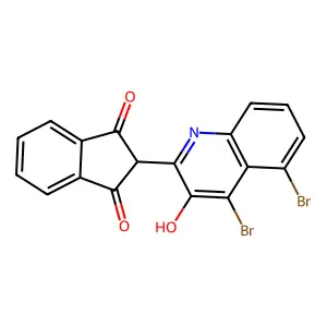 1H-Indene-1,3(2H)-dione, 2-(ar,4-dibromo-3-hydroxy-2(1H)-quinolinylidene)- structure