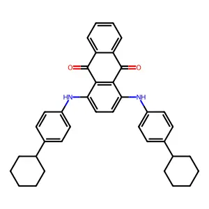 9,10-Anthracenedione, 1,4-bis((4-cyclohexylphenyl)amino)- structure