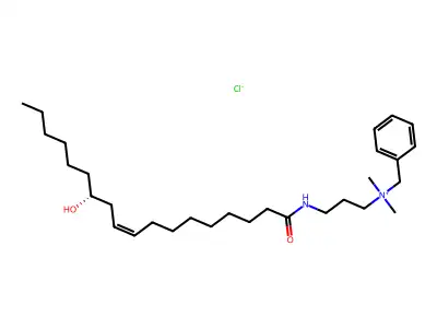 Benzyl-[3-(12-hydroxyoctadec-9-enoylamino)propyl]-dimethylazanium chloride structure