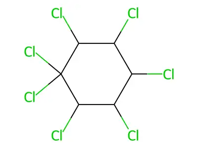 1,1,2,3,4,5,6-Heptachlorocyclohexane structure