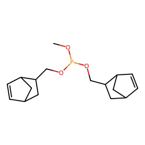 Bis(bicyclo(2.2.1)hept-5-en-2-ylmethyl) methyl phosphite structure