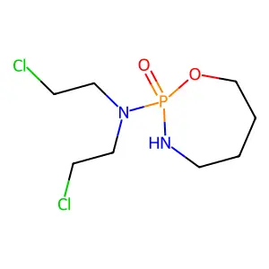 2H-1,3,2-Oxazaphosphepine, hexahydro-2-(bis(2-chloroethyl)amino)-, 2-oxide structure