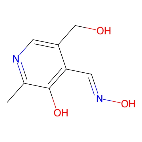 3-Hydroxy-5-(hydroxymethyl)-2-methyl-4-pyridinecarboxaldehyde oxime structure