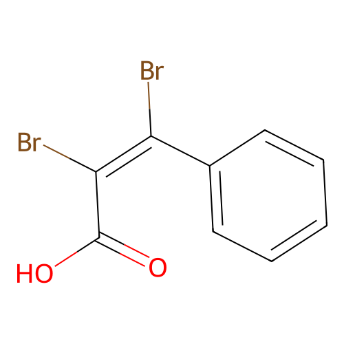 Alpha, beta-dibromocinnamic acid structure
