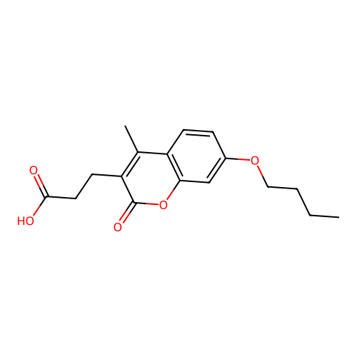 3-(7-butoxy-4-methyl-2-oxo-2H-chromen-3-yl)propanoic acid structure