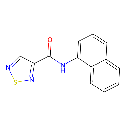 N-1-naphthyl-1,2,5-thiadiazole-3-carboxamide structure