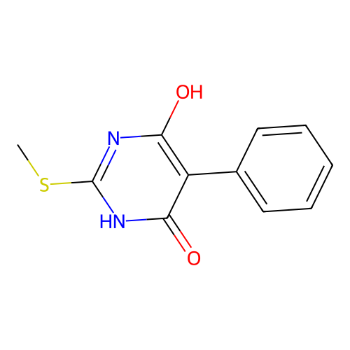 6-Hydroxy-2-(methylsulfanyl)-5-phenylpyrimidin-4(3h)-one structure