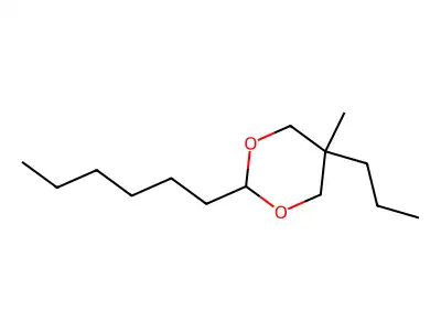 2-Hexyl-5-methyl-5-propyl-1,3-dioxane structure