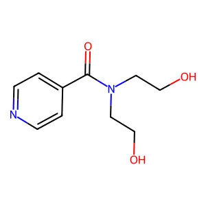 4-Pyridinecarboxamide, N,N-bis(2-hydroxyethyl)- structure