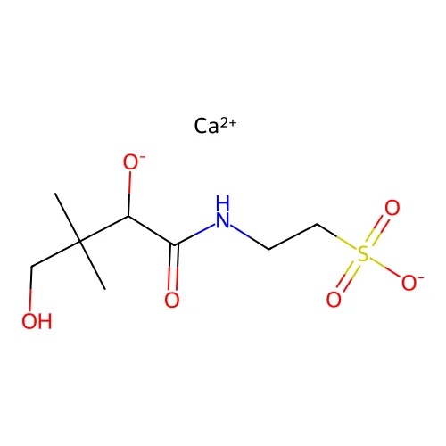 Calcium 2-[(4-hydroxy-3,3-dimethyl-2-oxidobutanoyl)amino]ethanesulfonate structure