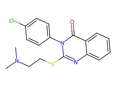 4(3H)-Quinazolinone, 3-(4-chlorophenyl)-2-((2-(dimethylamino)ethyl)thio)- structure