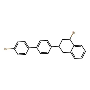 1-Bromo-3-(4'-bromo(1,1'-biphenyl)-4-yl)-1,2,3,4-tetrahydronaphthalene structure