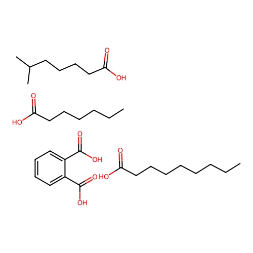 Heptanoic acid;6-methylheptanoic acid;nonanoic acid;phthalic acid structure