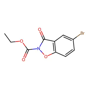 1,2-Benisoxazole-2(3H)-carboxylic acid, 5-bromo-3-oxo-, ethyl ester structure