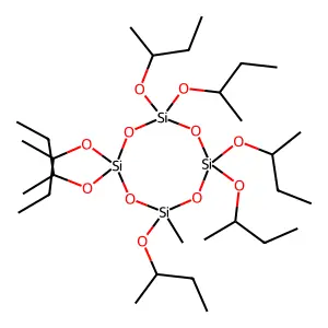 Cyclotetrasiloxane, 2-methyl-2,4,4,6,6,8,8-heptakis(1-methylpropoxy)- structure