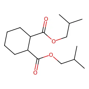 1,2-Cyclohexanedicarboxylic acid, 1,2-bis(2-methylpropyl) ester structure