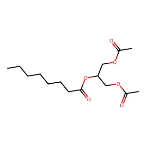 Octanoic acid, 2-(acetyloxy)-1-[(acetyloxy)methyl]ethyl ester structure