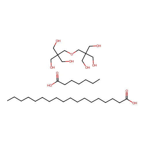 Octadecanoic acid, mixed esters with dipentaerythritol and heptanoic acid structure