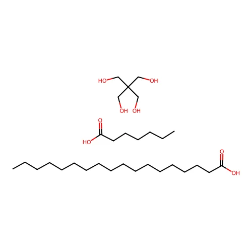 Octadecanoic acid, mixed esters with heptanoic acid and pentaerythritol structure