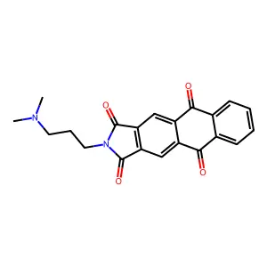 1H-Naphth[2,3-f]isoindole-1,3,5,10(2H)-tetrone, 2-[3-(dimethylamino)propyl]- structure