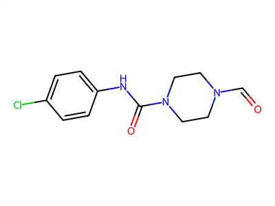 N-(4-chlorophenyl)-4-formylpiperazine-1-carboxamide structure