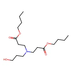 beta-Alanine, N-(3-butoxy-3-oxopropyl)-N-(3-hydroxypropyl)-, butyl ester structure