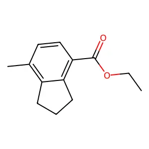 1H-Indene-4-carboxylic acid, 2,3-dihydro-7-methyl-, ethyl ester structure