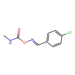 Benzaldehyde, 4-chloro-, O-((methylamino)carbonyl)oxime structure