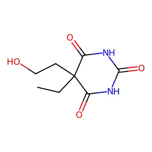 Barbituric acid, 5-ethyl-5-(2-hydroxyethyl)- structure